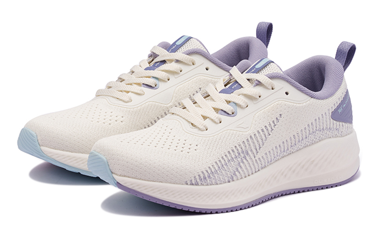 361° Slip Resistant, Abrasion Resistant, Breathable, Lightweight Low Top Running Shoes Women's White Purple