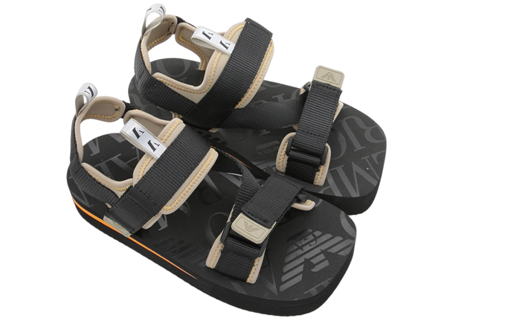 EMPORIO ARMANI Strap Sandals Men's Black Gray Orange купить в интернет-магазине Yoocart с быстрой доставкой по России.