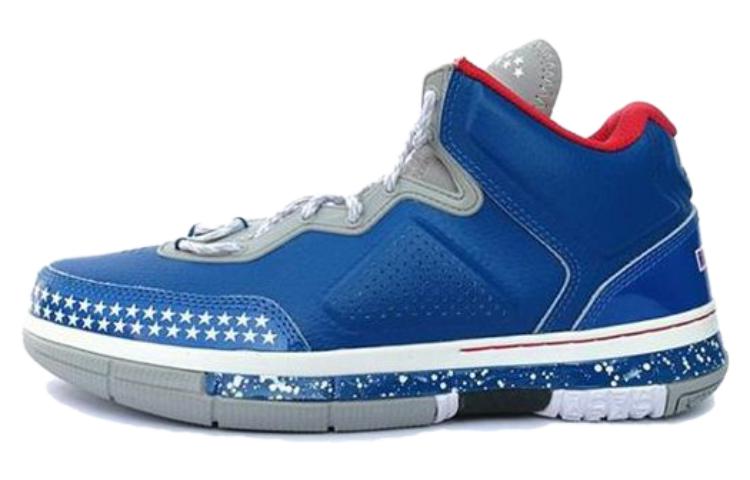 LiNing WOW 1 Way Of Wade Old Soldier Mid-Top Basketball Shoes Men's Blue White