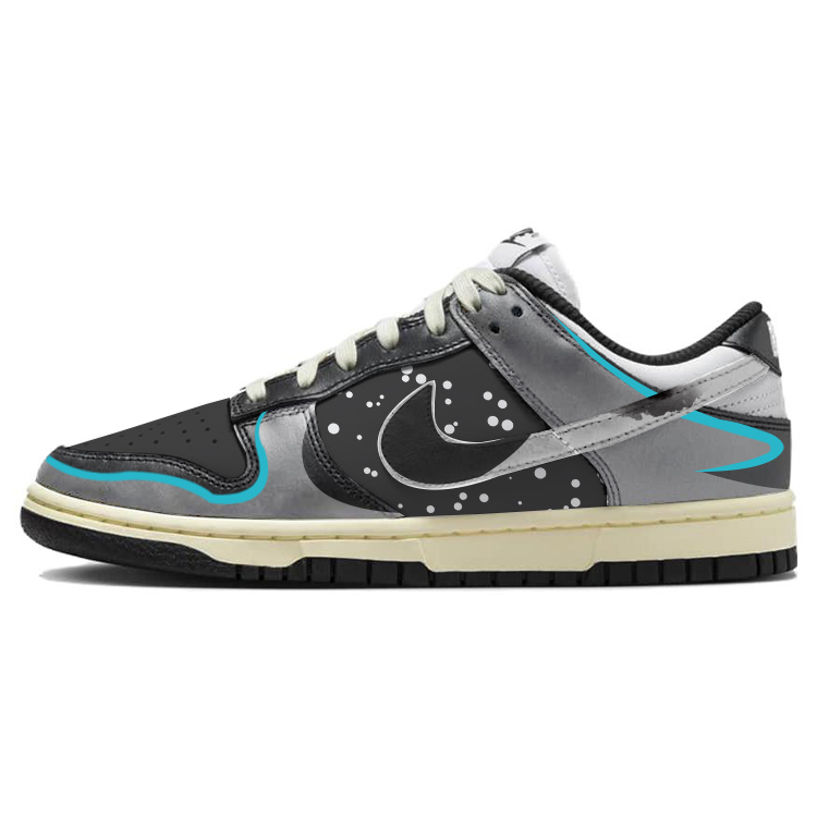 Nike Dunk Deep Universe Versatile Slip-Resistant Low-Top Skateboard Shoes Women's Black White