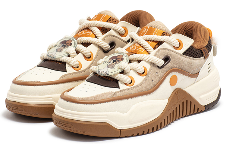 361° Bored Monkey Series Bored Monkey Anti-Slip Wear-Resistant Low-Top Skateboard Shoes Men's Sago/Javanese