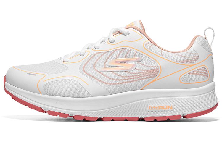 Skechers Go Run Consistent Anti-Slip Wear-Resistant Low-Top Casual Running Shoes Women's White Orange