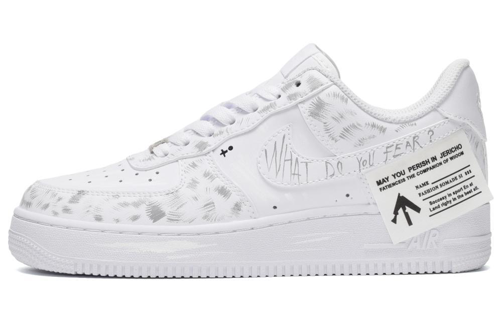 Nike Air Force 1 Low CUS ID FEAR Low-Top Skateboard Shoes Women's White Black