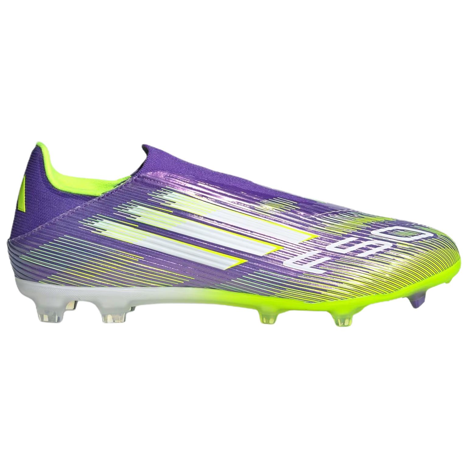 Adidas Adizero F50 League Laceless Fg Mg 'Purple Rush Lucid Lemon'