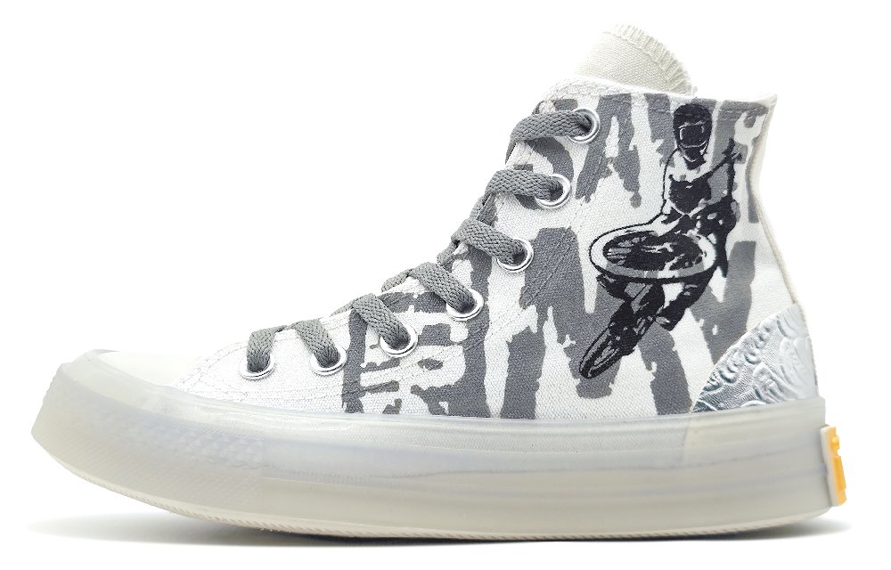 Converse All Star CX Slip Resistant, Abrasion Resistant, Lightweight Support High top Canvas Shoes Unisex White Gray