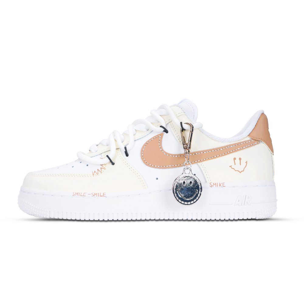 Nike Air Force 1 Low Top Skateboard Shoes Unisex Yellow White