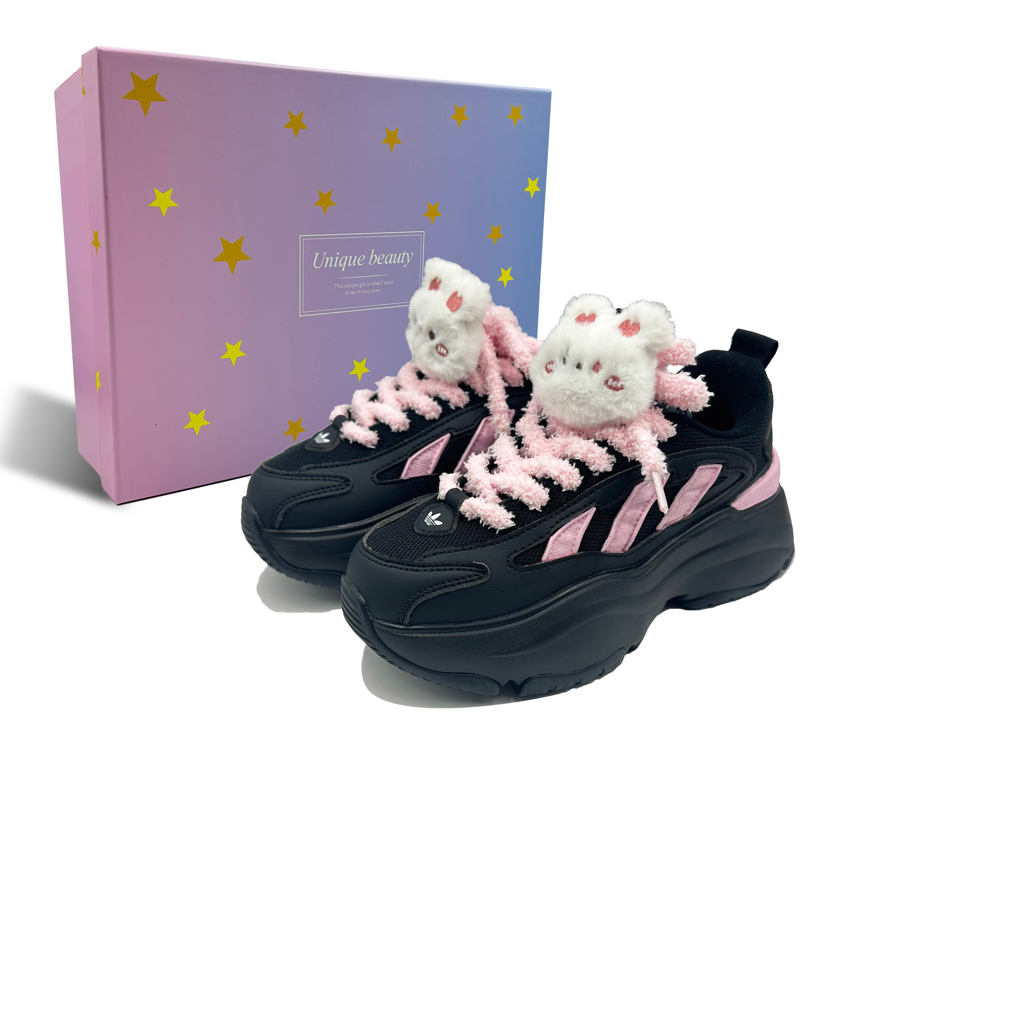 Adidas Originals OZGAIA Casual Shoes Women's Low-Top Black/Pink купить в интернет-магазине Yoocart с быстрой доставкой по России.