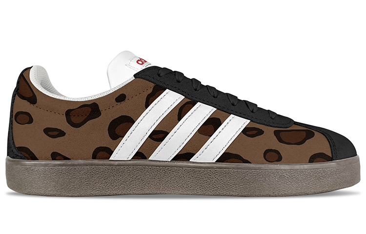 Adidas Neo Vl Court Lifestyle Low-Top Skateboard Shoes Unisex Brown Black