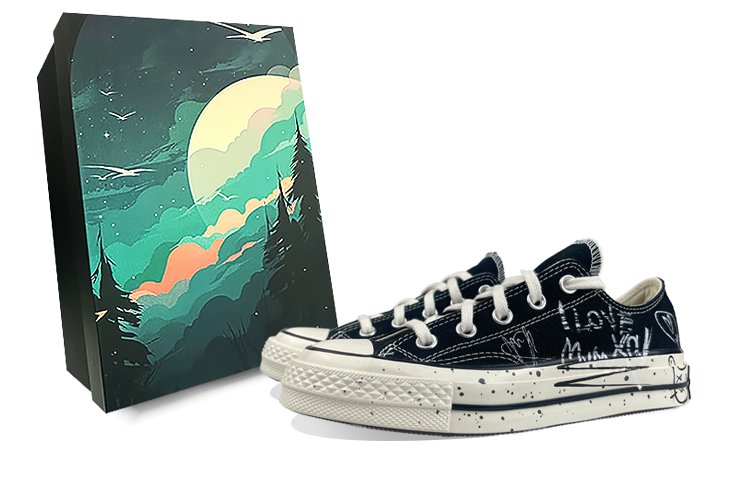 Converse 1970s All Star Anti-Slip Wear-Resistant Low-Top Canvas Shoes Unisex Black White