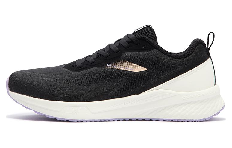 361° Cushioning Abrasion Resistant Lightweight Low Top Running Shoes Women's Black White