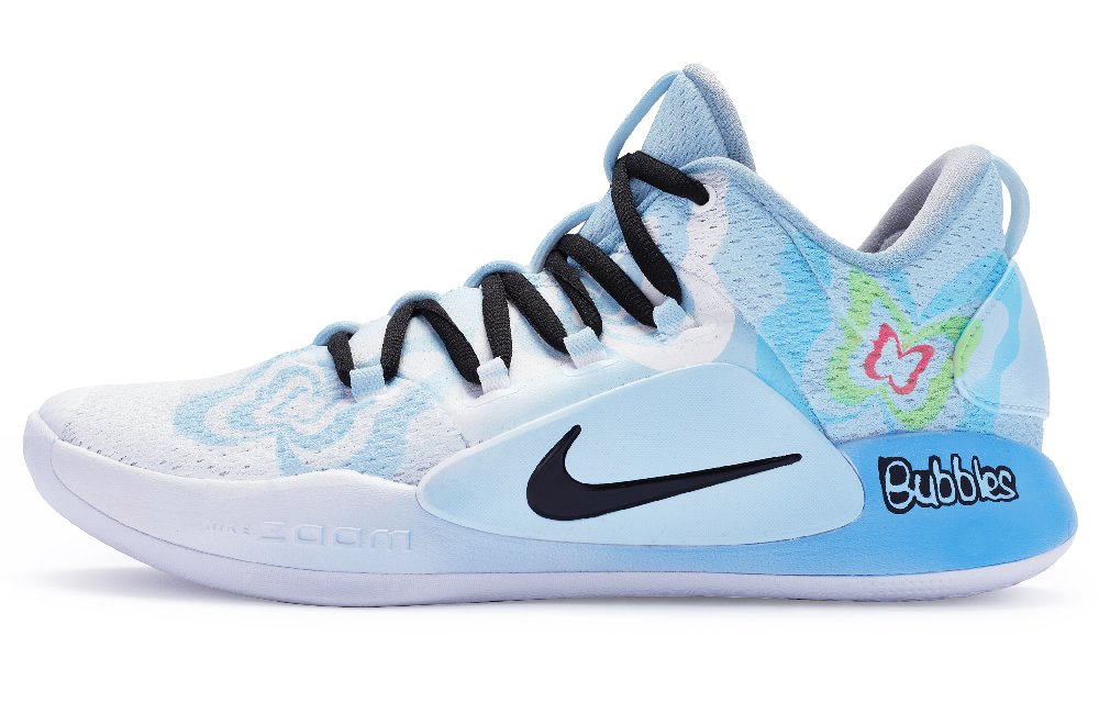 Nike Hyperdunk 10 X Low Cushioned Slip-Resistant Abrasion-Resistant Low-Top Basketball Shoes Men's Blue White