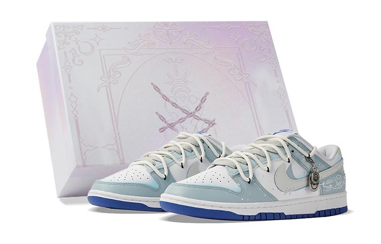 Nike Dunk Anti Slip Wear Resistant Low Top Skateboard Shoes Men's Blue White