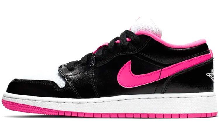 Jordan 1 Low Black White Hyper Pink GS