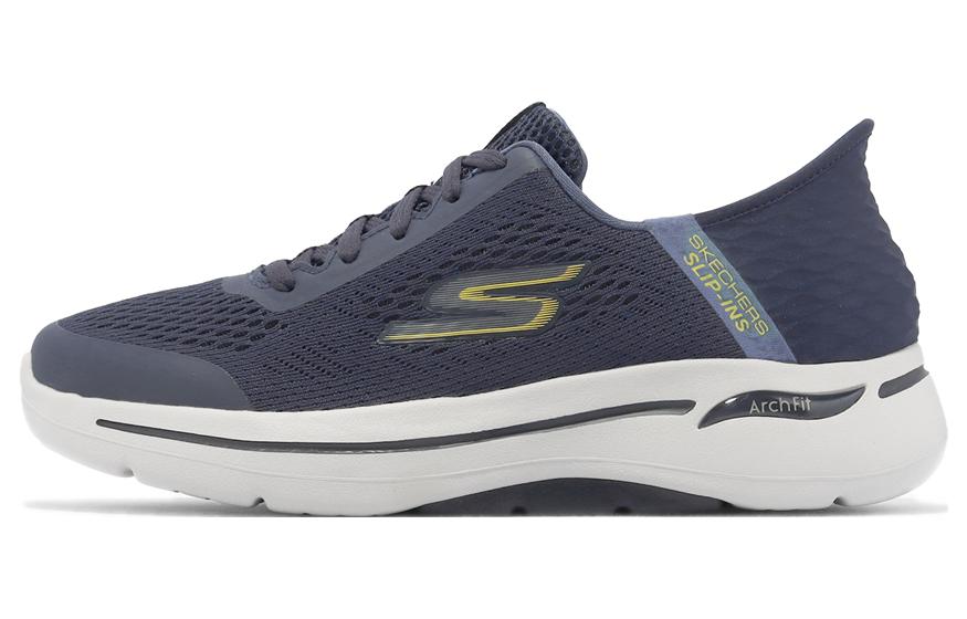 Skechers Go Walk Arch Fit Casual Shoes Men Low-Top Blue/Yellow/White