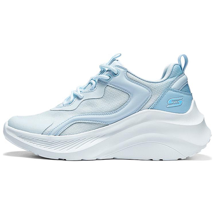 Skechers Cushioning Breathable Height Increasing Rebound Low-Top Casual Shoes Women's Blue