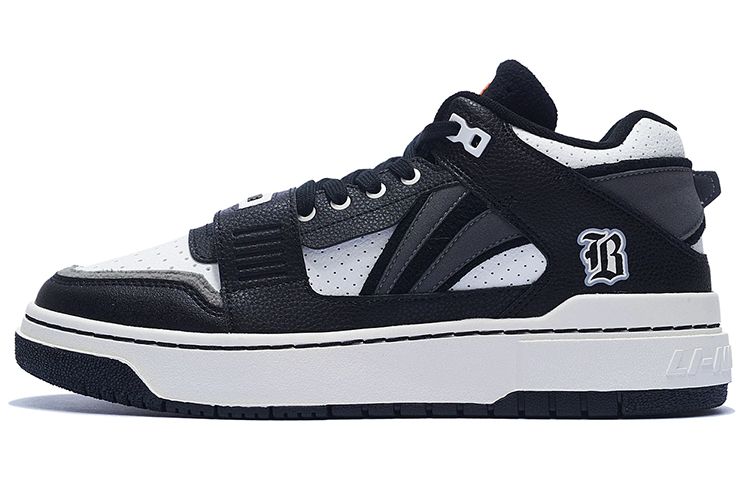 LiNing Rookie BadFive Anti Slip Wear Resistant Low Top Skateboard Shoes Men's Black White