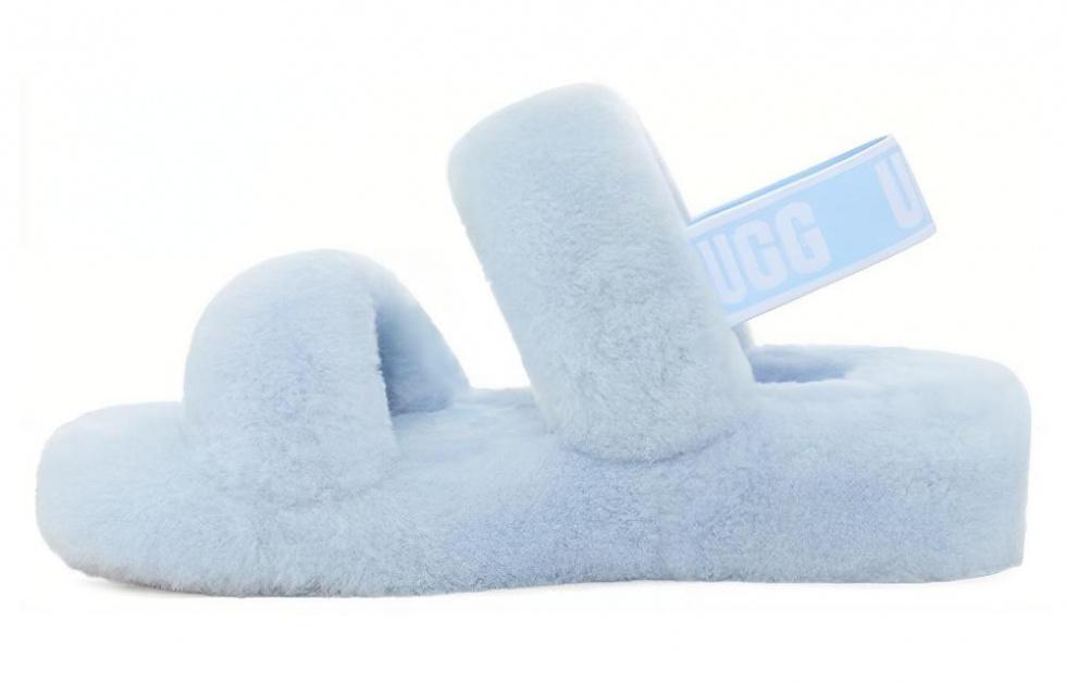 UGG Fluff Plush Slippers Women's Cricke Blue
