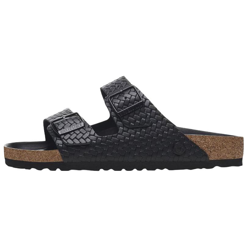 Birkenstock Arizona Rivet Logo EVA Abrasion Resistant Slide Slippers Unisex Black Regular Loose Fit