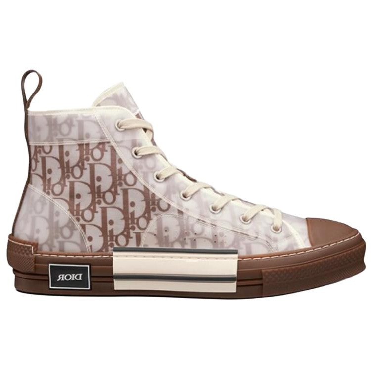 DIOR B23 High Top Coffee White DIOR Oblique