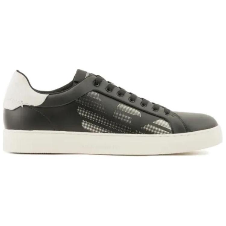 EMPORIO ARMANI Logo-Perforated Lace-Up Trainers купить в интернет-магазине Yoocart с быстрой доставкой по России.