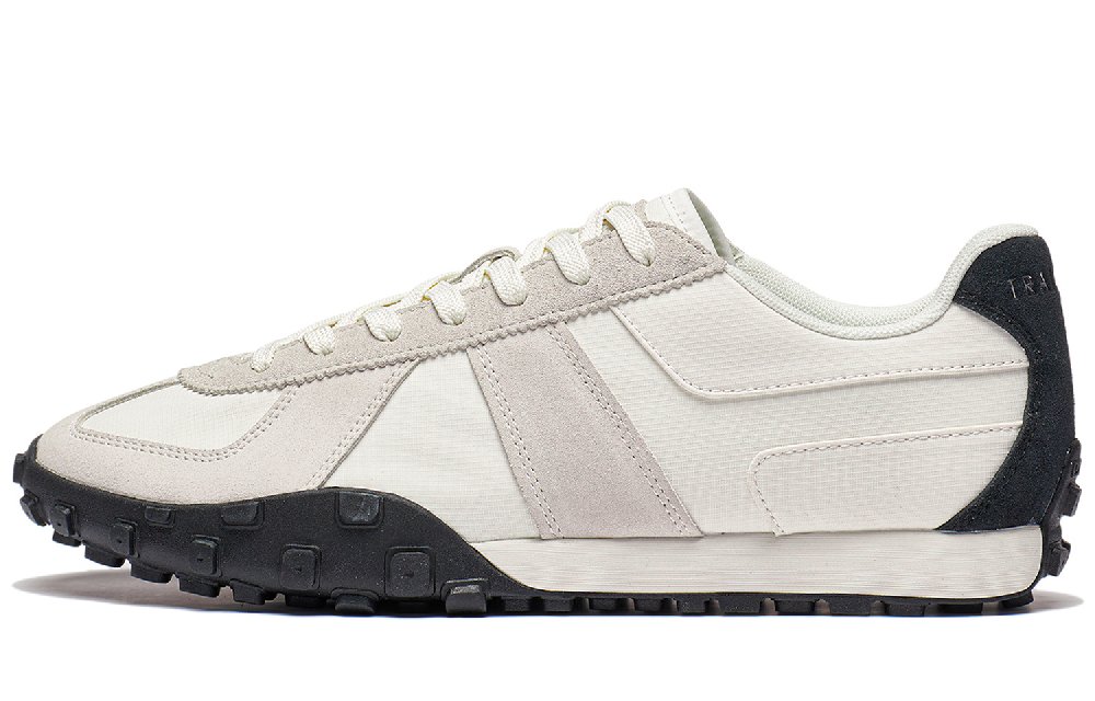 LiNing VTNG Anti Slip Wear Resistant Low Top German Army Trainers Women's White Gray Black
