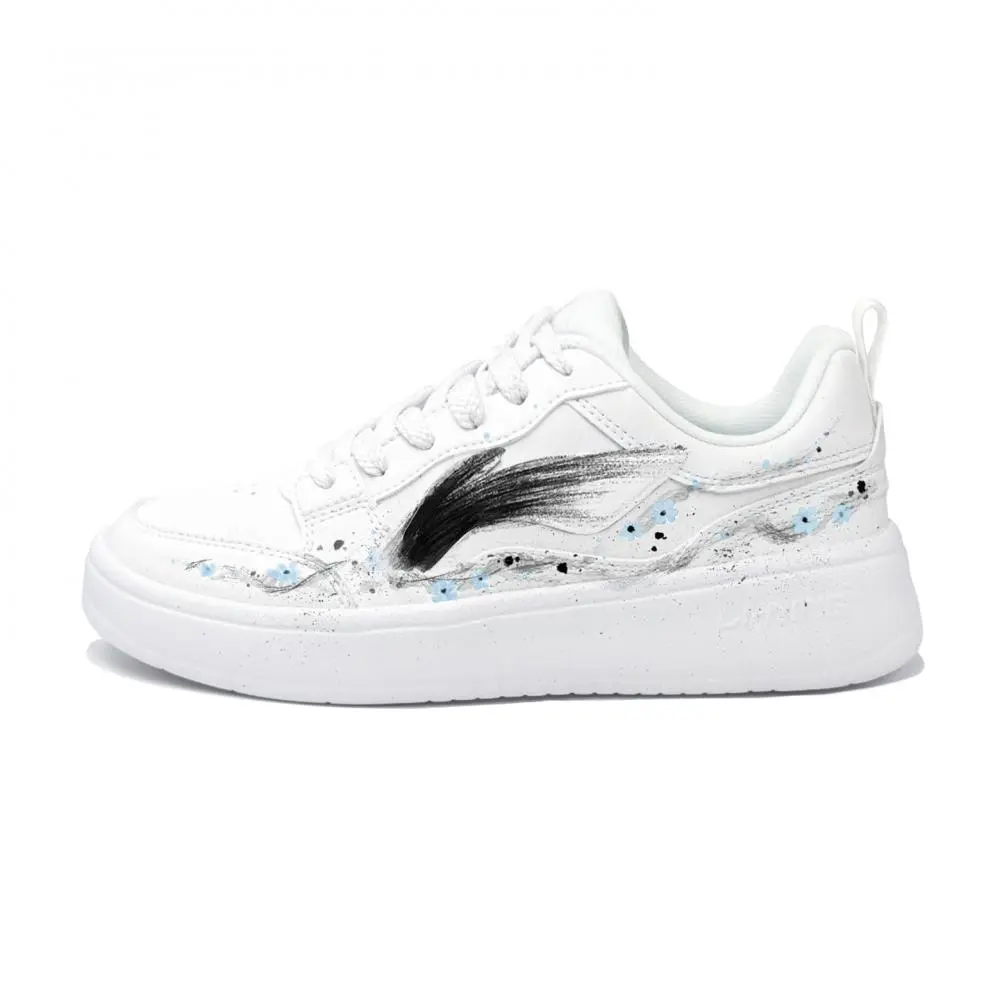 LiNing Acer Truncatum Coverage Abrasion Resistant Low Top Skateboard Shoes Women's Black Blue