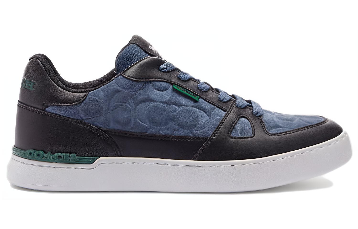 COACH Outlet Low Top Skateboard Shoes Men's Blue Black White