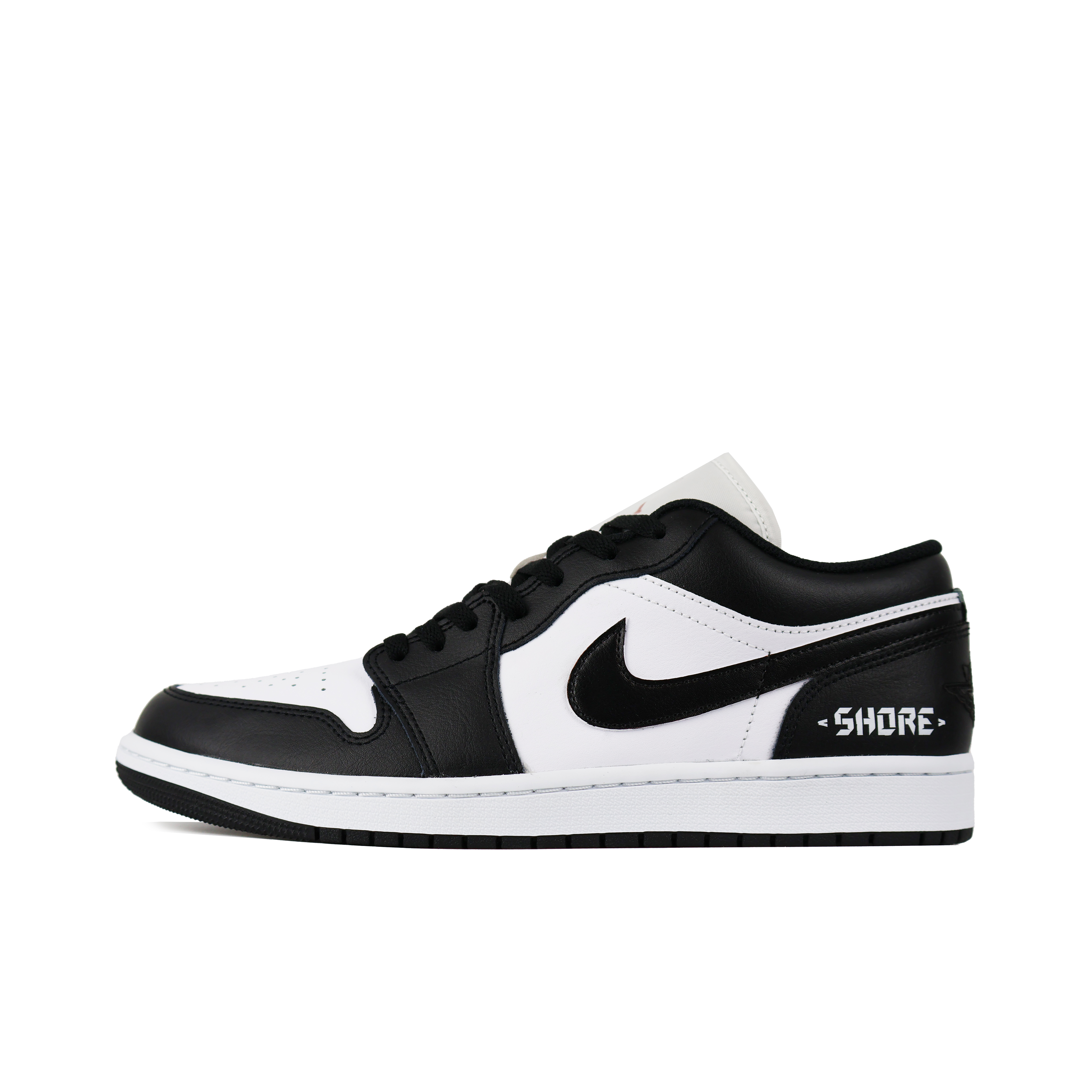 Jordan Air Jordan 1 Abrasion Resistant Support Low top Vintage Basketball Shoes Unisex White Black