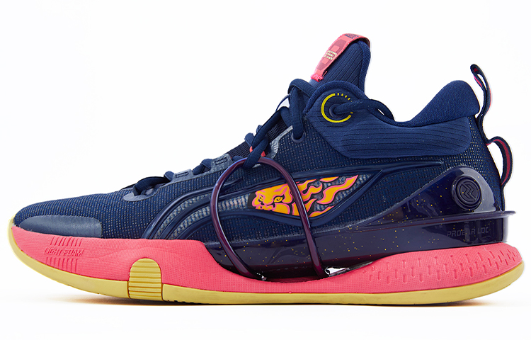 LiNing Speed 8 Premium Cushioning Anti-Slip And Wear-Resistant Mid-Top Light Foam/䨻 Basketball Shoes Dark Blue