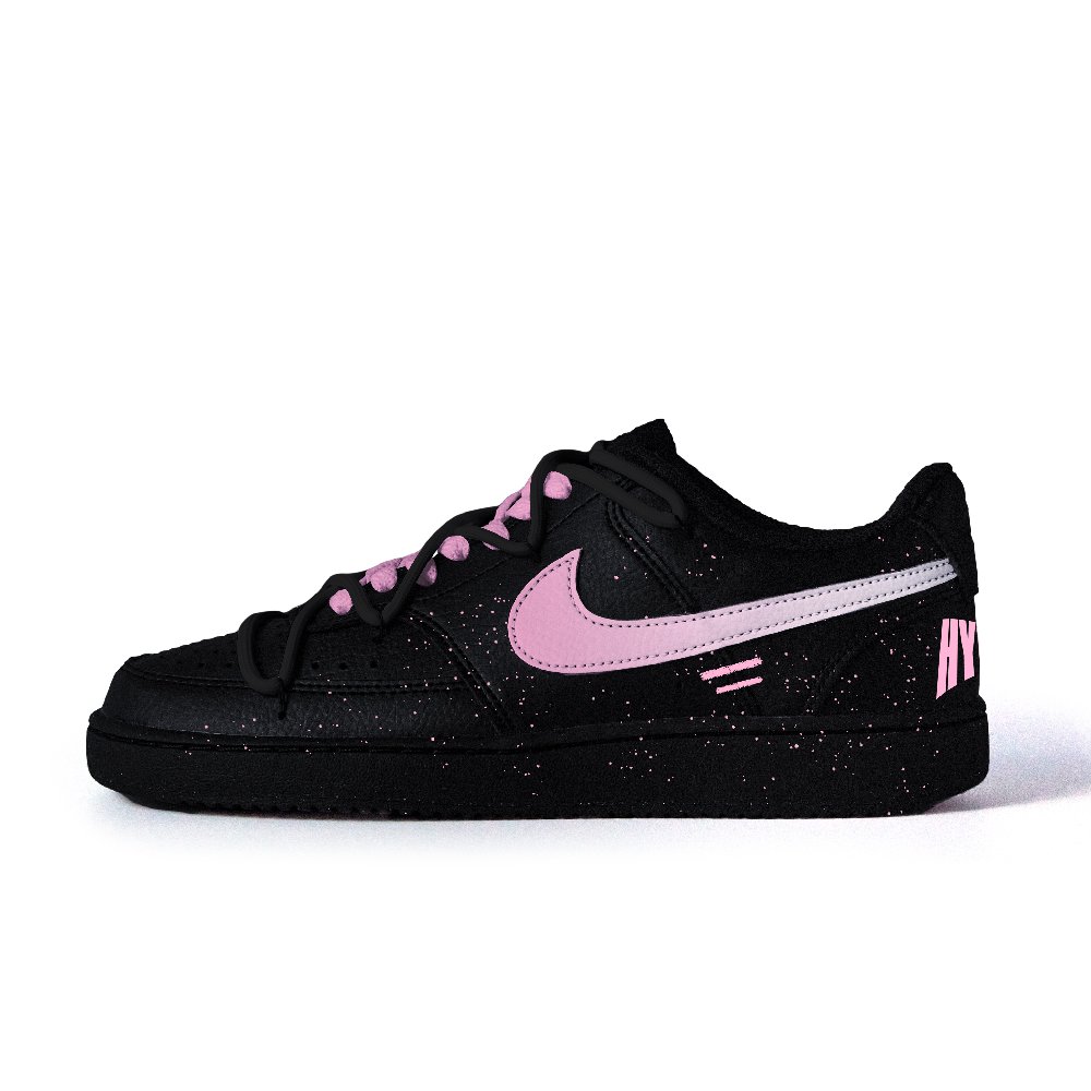 Nike Court Vision Pure Little Sheep Small Flower Anti Slip Wear Resistant Low Top Skateboard Shoes Unisex Pink
