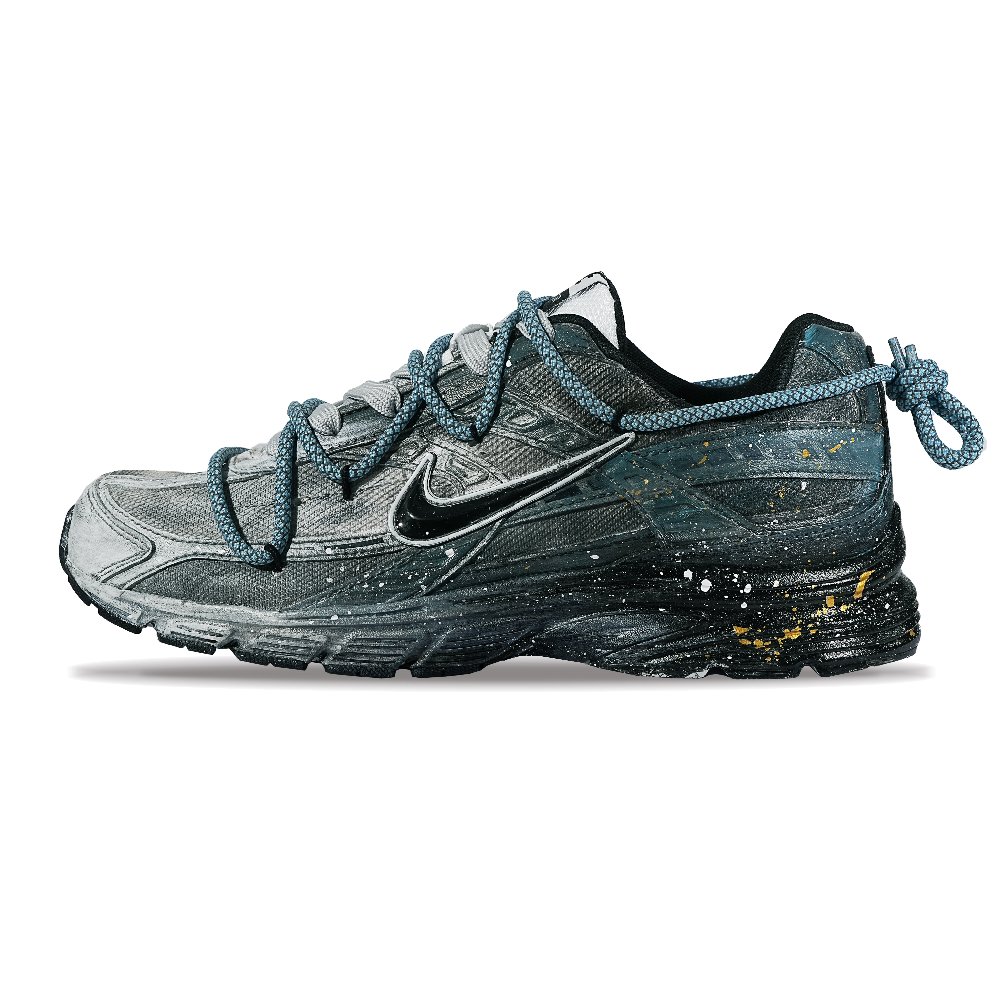 Nike Initiator Cushioning And Breathable Low Top Casual City Commute Running Shoes Unisex Dark Blue