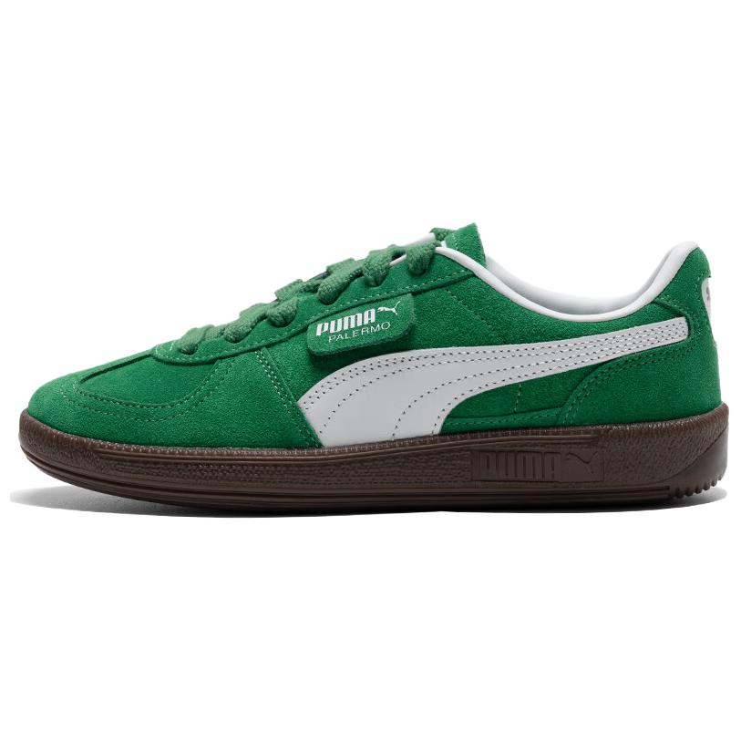 PUMA Palermo Abrasion Resistant Low Top Skateboard Shoes Unisex Green White
