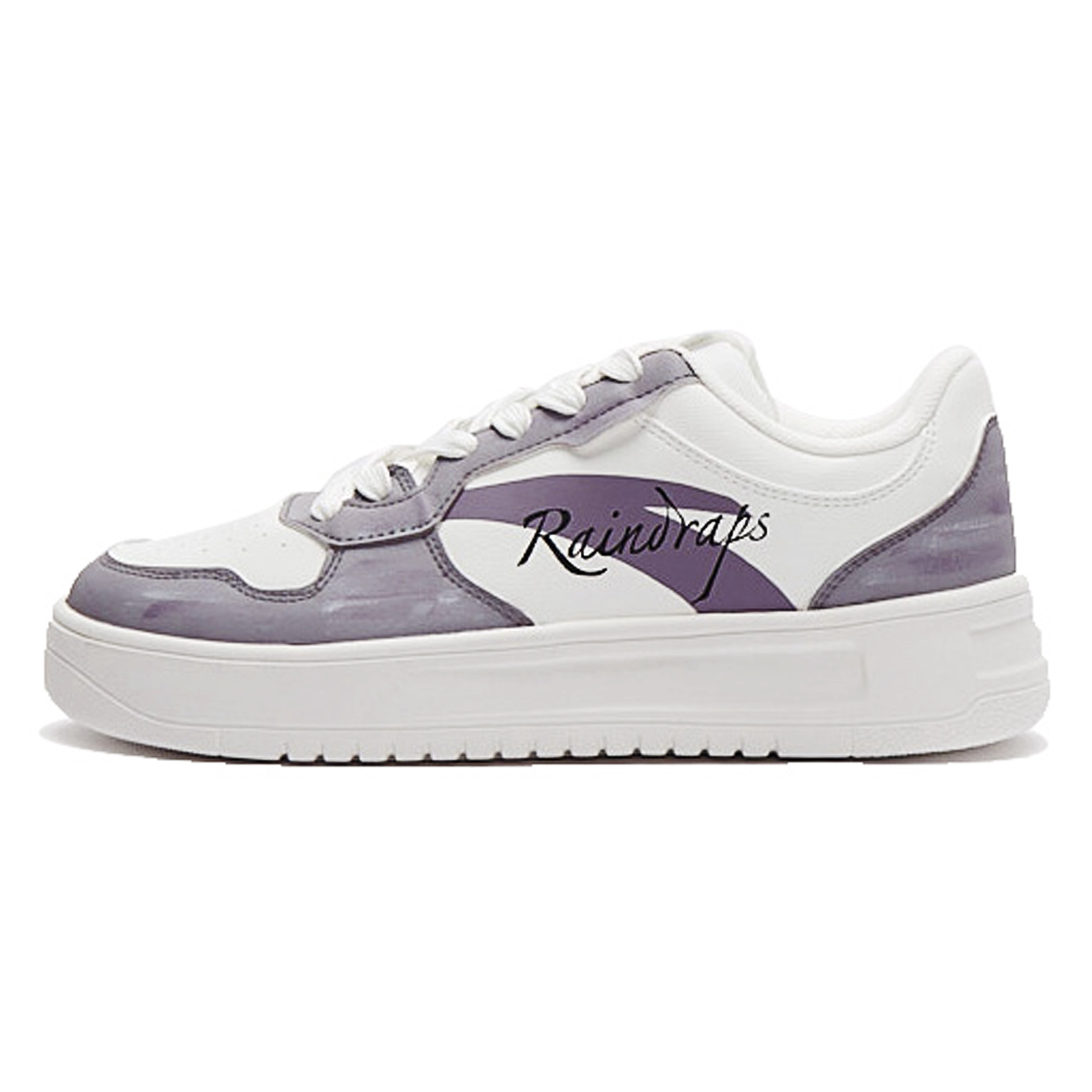 Anta Slip Resistant Abrasion Resistant Low top Skateboard Shoes Women's White Purple