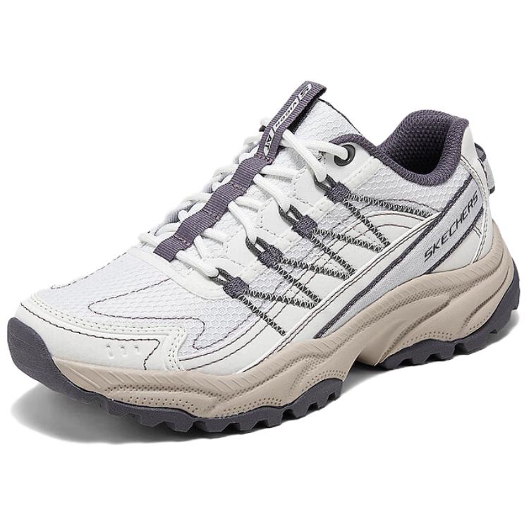 Skechers OUTDOOR WOMENS Abrasion Resistant Rebound Lightweight Low Top Hiking Shoes Women's White Gray купить в интернет-магазине Yoocart с быстрой доставкой по России.