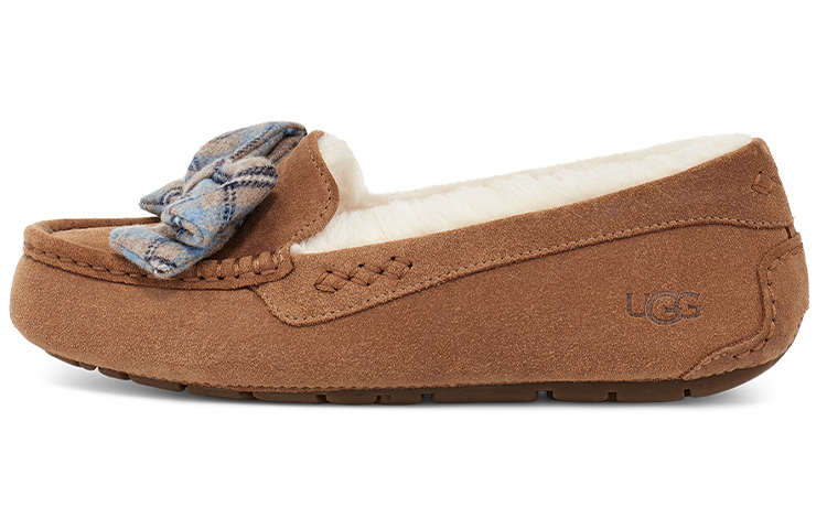 UGG Ansley Plaid Bow 'Chestnut' Women's