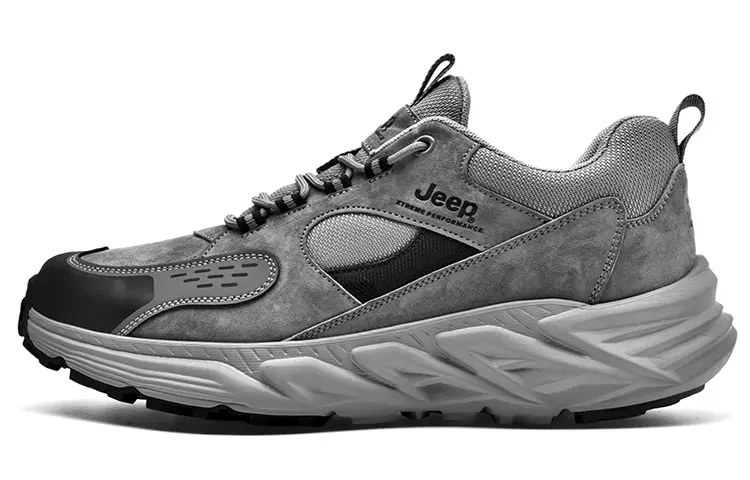 Jeep Low Top Outdoor Shoes Men's Gray