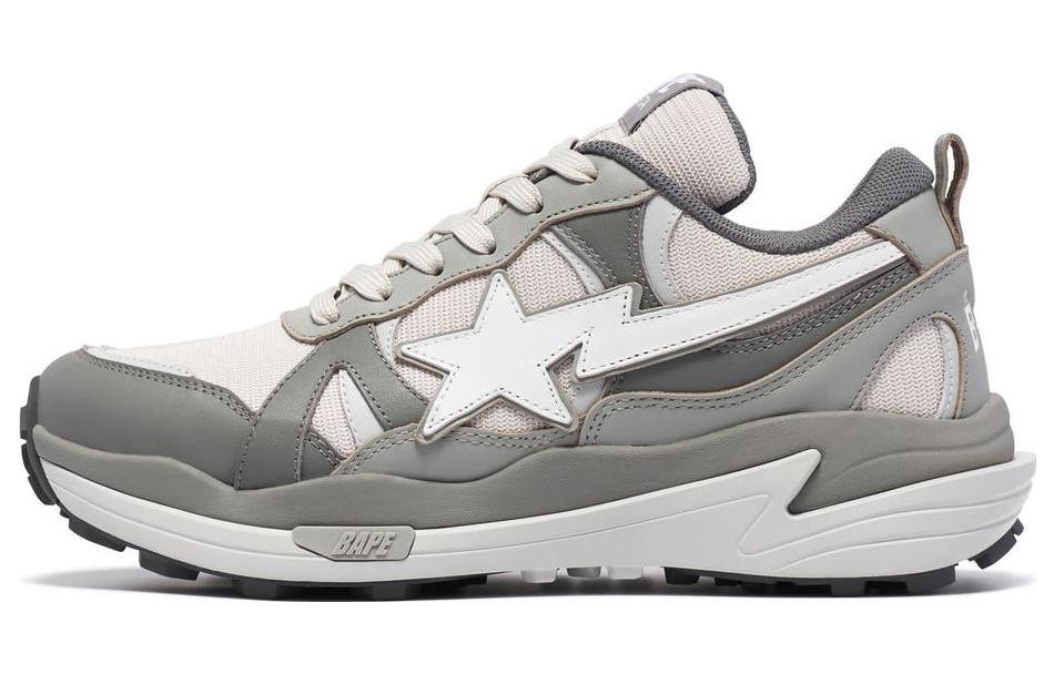 A BATHING APE Trail Sta Low-Top Casual Shoes Men's Gray