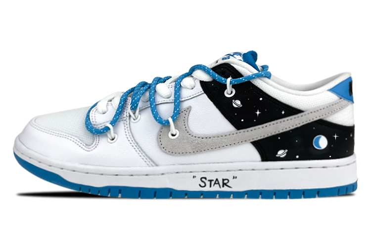Nike Dunk SB Slip-Resistant Coverage Low-Top Skateboard Shoes Unisex White Blue Black