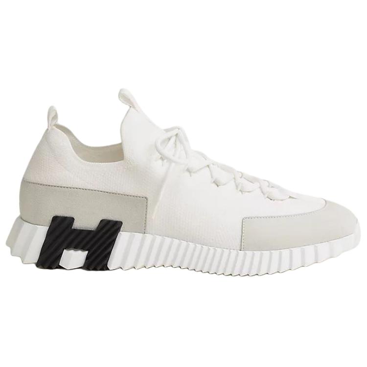 HERMES Lift Low top Casual Shoes 4cm Men's White