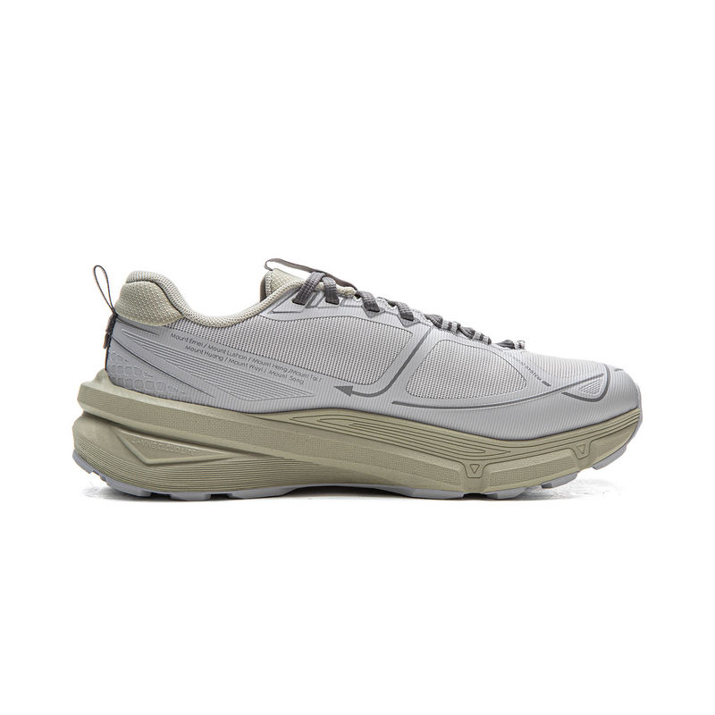 LiNing Outdoor CF Tracing Cushioning, Balance, And Rebound Low top Hiking Shoes Unisex Moon Gray