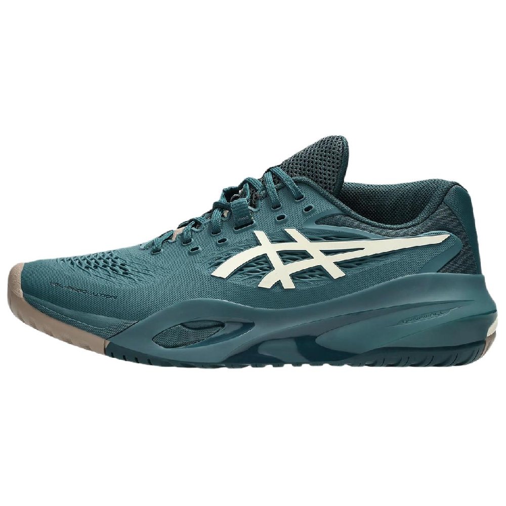 Asics GEL RESOLUTION 10 Anti Slip Wear Resistant Low Top Tennis Shoes Men's Dark Green