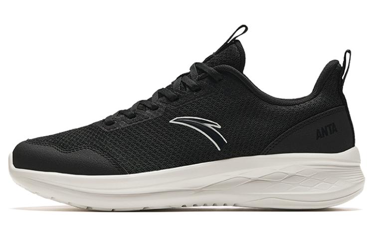 Anta Running Collection Cushioned Slip-Resistant Low-Top Running Shoes Men's Black White