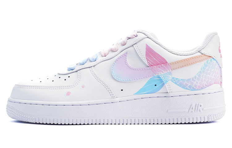 Nike Air Force 1 Low Low-Top Skateboard Shoes Women's White Pink Purple