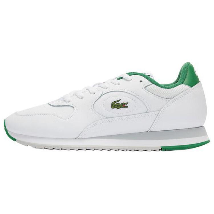 LACOSTE Low-Top Casual Shoes Men's White Green