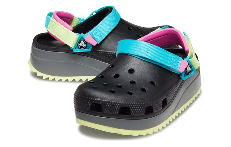 Crocs Classic Hiker Clog 'Black Blue Yellow'