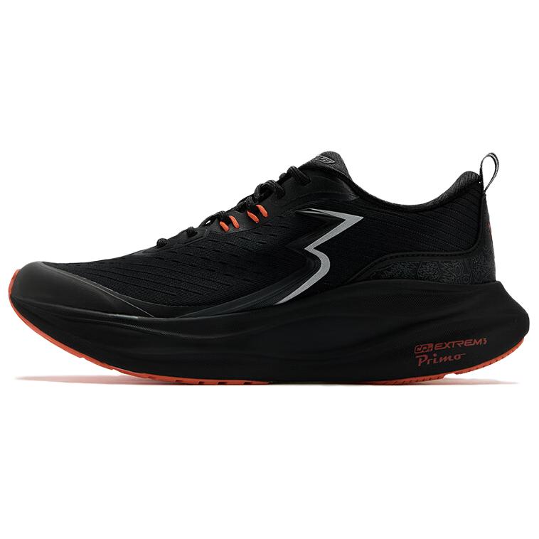 361° Abrasion Resistant Breathable Rebound Low top Running Shoes Men's Black Orange