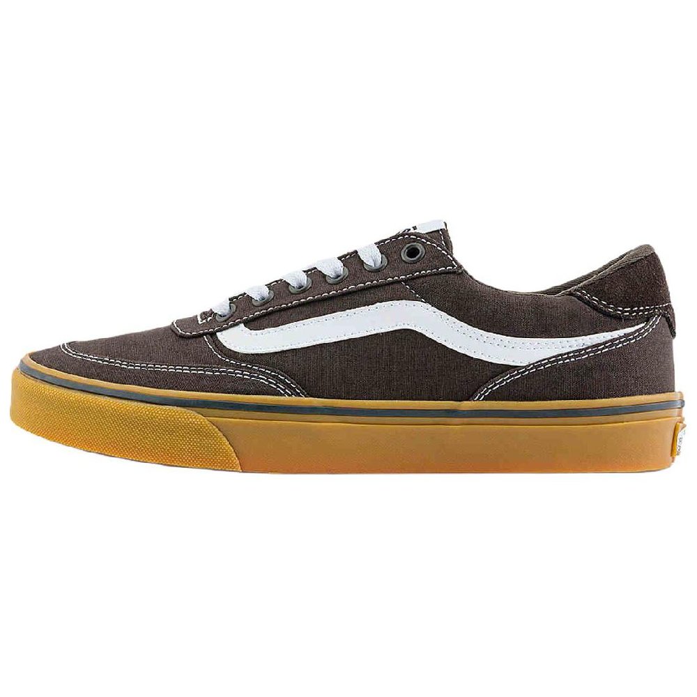 Vans Brooklyn LS Anti Slip Wear Resistant Low Top Skateboard Shoes Men's Dark Brown