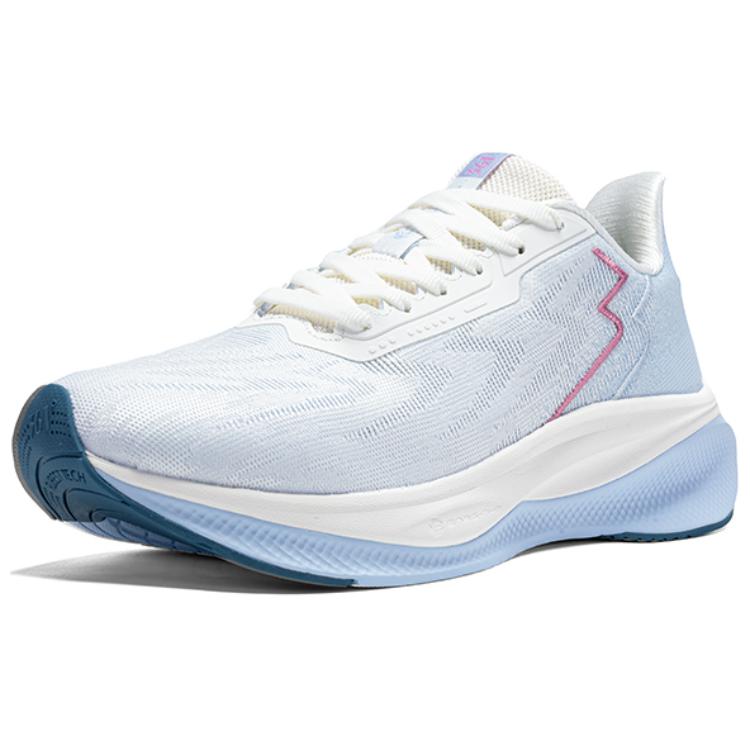 361° Abrasion-Resistant Cushioning Low-Top Casual Running Shoes Women's White Blue