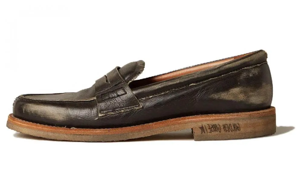 Golden Goose Distressed Effect Logo-print Loafers