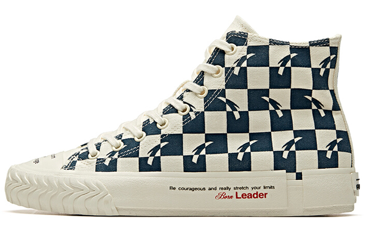 Anta High-Top Canvas Shoes Men's White Blue